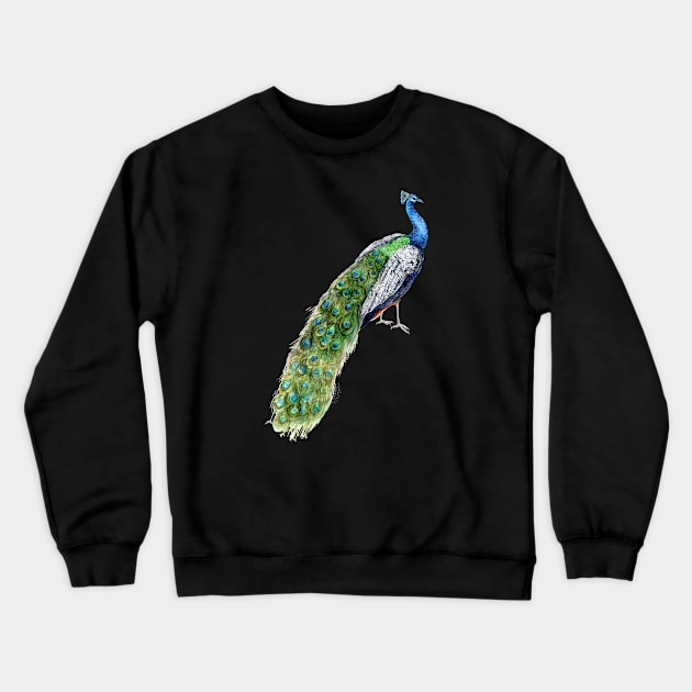 Green Peacock Crewneck Sweatshirt by Goosi